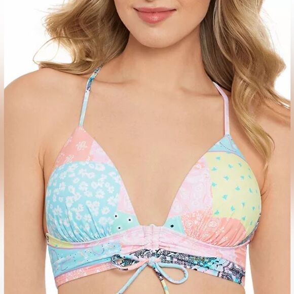 NWT Salt + Cove Juniors' Tunnel-Front Midkini Top swimwraf, swimming suit - Picture 1 of 9